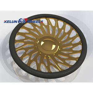 พวงมาลัย KELUN รุ่นใหม่ สีทอง ผิวโครเมียมเว้า ขนาด 15 นิ้ว สำหรับรถเชฟโรเลต แวน ASTRO  แบบดัดแปลง/อัพเกรด ผลิตจากอะลูมิเนียมอัลลอยด์ รับประกัน 1 ปี - Product Image 6