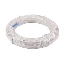 Cable de Fibra Óptica de Interior FTTH, Fabricado en Fábrica, Forma Plana, 2 Núcleos, G657 G652, Cubierta LSZH Blanca