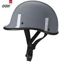 Casque de moto certifié OOH DOT en ABS, style demi-coque Hawk, compact, léger, ouvert, avec haut-parleur, pour moto vintage