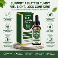 Huile Naturelle OEM pour Ventre Plat, Produits Liquides Brûle-Graisse, Compléments Minceur 14 Jours, Gouttes Originales à Base de Plantes pour la Digestion et un Ventre Plat