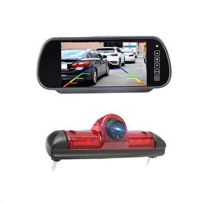 Luce del freno fotocamera con specchietto retrovisore da 7 pollici visione notturna luce del freno fotocamera 3 ° furgone sistema di telecamera di retromarcia - Product Image 1