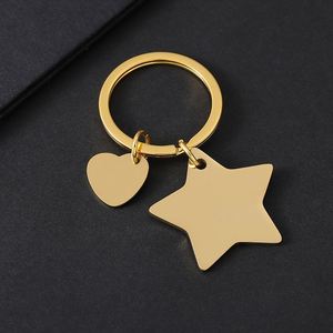 Étoile à cinq branches personnalisée, cœur incliné, impression laser couleur, matériau vierge personnalisable, cadeau de festival, métal gravé - Product Image 3