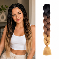 Échantillon de tresses synthétiques en gros pour tresses africaines, Expression Jumbo Hair Braid