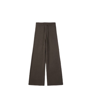 Completo da <span class=keywords><strong>Donna</strong></span> in 100% <span class=keywords><strong>Lana</strong></span> a Maglia Waffle, Top con Zip e Cappuccio Vestibilità Ampia, <span class=keywords><strong>Pantaloni</strong></span> a Vita Alta e Gamba Larga, Due Pezzi Casual Caldi per Autunno Inverno - Product Image 4
