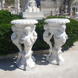 Luxe Villa Entree Decoratie Vaas Marmer Angel Bloempotten - Product Image 3