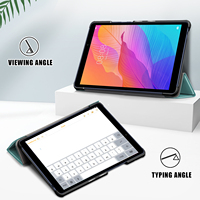 Coque de protection intelligente à trois volets pour Huawei Mediapad M5 LITE 8 T5 8.0 Slim Shell Stand PU Leather PC Hard Case