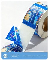 Étiquettes en papier adhésif double face imprimées sur mesure de haute qualité pour le marquage des produits en carton