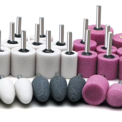 1/8'' Shank Abrasive Mounted Stone Grinding Head Set Power Rotary Tool for Metal Wood Polishing Buffing