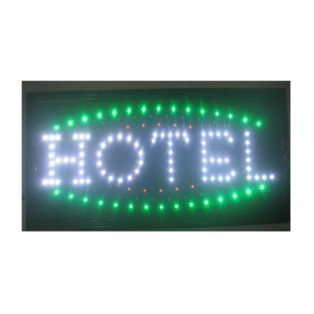 Hotel Flashing LED Sign Business Advertising Acrylic LED Displays Lighted Signs
