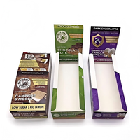 Boîtes en carton d'affichage de comptoir personnalisé de haute qualité pour les suppléments énergétiques de barre de chocolat protéiné pour les aliments d'emballage de petite bouteille