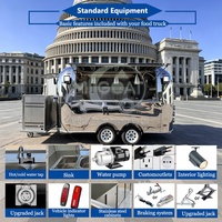Camion de restauration mobile de qualité commerciale entièrement équipé et personnalisable pour la vente de nourriture de rue et les festivals