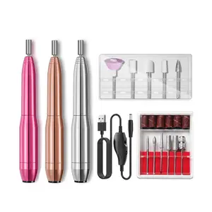 Trendy portable Beauty Personal Salon Care Nail File Pen Handpiece Home Use Equipment polisher Electric Nail Drill Machine