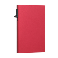 Mini porte-cartes de crédit en métal et aluminium, porte-cartes automatique RFID Pop Up