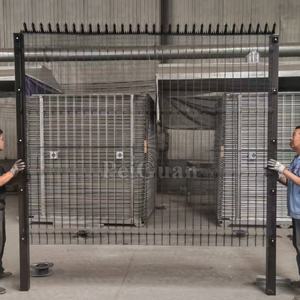 2025 nouveaux panneaux de clôture en treillis soudé de clôture anti-escalade Clearvu 358 avec cadre en fer porte coulissante <span class=keywords><strong>hauteur</strong></span> 1.8m longueur <span class=keywords><strong>2m</strong></span> - Product Image 3