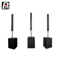 Système audio professionnel pour scène extérieure : Système de haut-parleurs colonne actifs avec commande vocale sans fil, 1000W