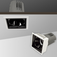 Spot encastré carré réglable LED COB sans scintillement 9w 18w 25w Plafonnier LED Spot Down Light pour salon
