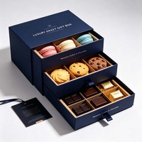 Boîte Cadeau Luxe Personnalisée pour Biscuits et Cookies - Emballage Portable en Papier Artistique avec Gaufrage, Boîte Rigide Écologique à Tiroir