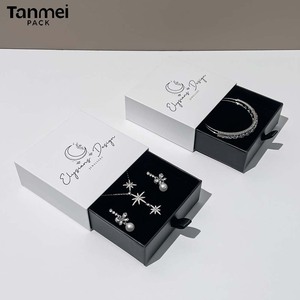 Caja de Embalaje de Joyería de Cartón Personalizada al por Mayor, Impresión de Logotipo Personalizado para Conjuntos de Anillos/Pulseras/Collares - Product Image 4