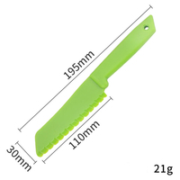 Couteaux pour enfants Couteaux de chef de cuisine Couteau en plastique Enfants enfantins pour fruits Pain Gâteau Salade et laitue