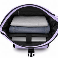 Tas Ransel Wanita Kulit PU Fashion Tahan Air dengan Ritsleting, Tali Bahu Lengkung, dan Kompartemen Laptop - Kapasitas 20-59L untuk Perjalanan