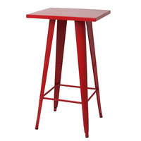 Table de bar industrielle élégante en métal, ensemble table et chaises de salle à manger en fer peint, résistant à l'eau, pour la maison et l'hôtellerie