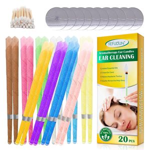 Kit SEFUDUN per la rimozione del <span class=keywords><strong>cerume</strong></span> dalle orecchie, detergente per la rimozione del <span class=keywords><strong>cerume</strong></span>, candele auricolari per aromaterapia con cera d'api - Product Image 4