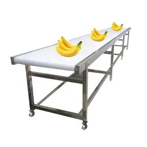 Stainless Steel Frame Food Grade Flat Belt Conveyor For Assembly Production Line Food Conveying And Transportation