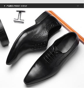 Chaussures en cuir pour hommes de qualité supérieure en cuir de vachette, confortables, intemporelles, à lacets, à bout pointu, pour affaires, décontractées ou mariage, design élégant - Product Image 5