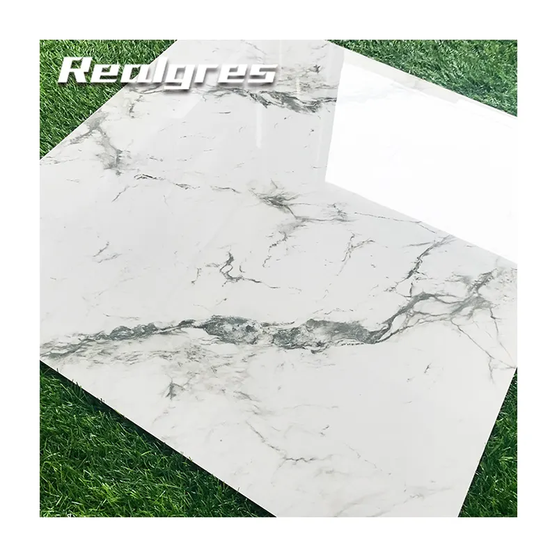 Ceramic 60x60 White Glossy Tiles Mirror Floor Original Style Home Use Granite Tile Nano Polish