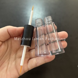 ISMAN Tube de brillant à lèvres double embout de luxe 4 ml, flacon transparent noir pour mascara et eye-liner, <span class=keywords><strong>vente</strong></span> en gros, marque <span class=keywords><strong>privée</strong></span> professionnelle - Product Image 5