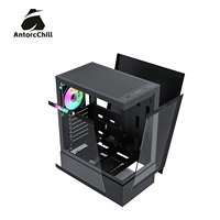 Boîtier AntarcChill Black Panoramic Dual Chamber ATX MATX ITX 240mm AIO USB 3.0 Verre Trempé OEM Direct Usine