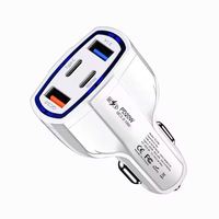 53W 30W 3 ports 4 ports Type C PD 20W QC 3.0 chargeur de voiture rapide double USB chargeant des voitures Led 12v-24v chargeur de voiture de voyage plus léger
