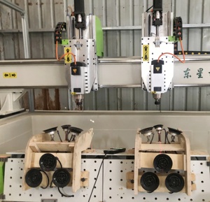 Tonsing 4 trục đôi cột quay bàn làm việc máy gia công dọc trung tâm gia công gỗ <span class=keywords><strong>CNC</strong></span> <span class=keywords><strong>Router</strong></span> - Product Image 4