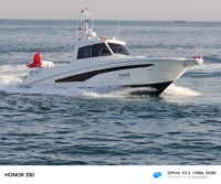 Yacht FRP personnalisé 10.6M avec cabine moteur hors-bord coque en V profond bateau de pêche FRP à vendre pour le tourisme