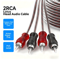 Cable de Audio 2RCA Macho a 2RCA Macho, Conector Niquelado, Revestimiento de PVC, Cable de Interconexión RCA Estéreo HIFI para Auto
