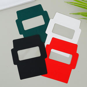 Pour Amazon Kraft Paper Brochure Mini 10*6cm Fenêtre de carte postale avec couvercle de joint PET Impression offset en noir blanc rouge <span class=keywords><strong>vert</strong></span> - Product Image 3