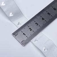 Bande élastique en nylon jacquard à motif cœur, couleur unie, avec largeur personnalisable pour vêtements et couture de lingerie