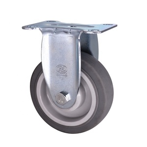 Ruedas de Carro con Freno Giratorio Rígido de 4 Pulgadas TPR, Ruedas de Maquinaria, Juego de Ruedas de 4 Pulgadas para Carro, Ruedas para Bricolaje - Product Image 3