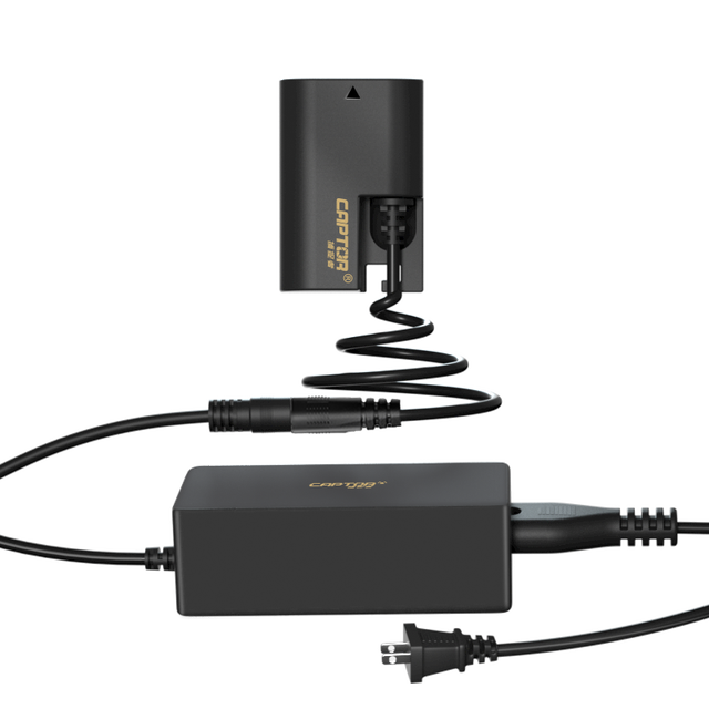CAPTOR LP-E6 Full Decoding Dummy Battery Box Power Supply Cable Integrated DR-E6 Coupler for Canon EOS R7 7D2 60D 5D2 5D4
