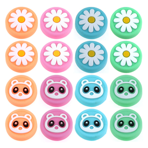 Coques de joystick analogiques pour manette Switch Lite OLED Joy-Con, motif <span class=keywords><strong>petit</strong></span> ours fleuri, avec grip pour pouce - Product Image 1