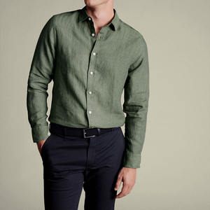 Tự Nhiên Poplin Line-Bông Áo Sơ Mi Cho Nam Giới Sage Màu Xanh Lá Cây Thoải Mái Phù Hợp Với Phong Cách Giản Dị Áo Sơ Mi Hot Bán Người Đàn Ông Củ<span class=keywords><strong>a</strong></span> Thoáng Khí Hàng Đầu Với Nút - Product Image 6