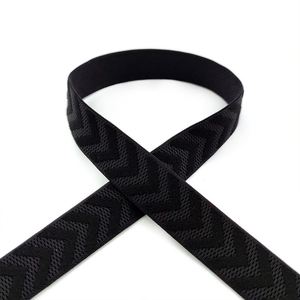 Custom Embossed Jacquard <b>Elastic</b> Band Comfortable Woven Nylon Classic Style Thickness Free Sample Available Webbing <b>Belt</b> Strap - Product Image 4