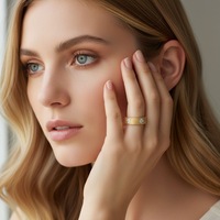 Bague en argent sterling S925 avec moissanite brossée filetée - Accessoire de niche micro-luxe de style vintage inspiré