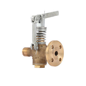 วาล์วระบายแรงดันทองแดงแบบปิดเองรุ่น CB-T601-92 โครงสร้างความปลอดภัยผลิตจากเหล็กหล่อ พร้อมเกจวัดระดับแบบเหยียบเท้า - Product Image 1