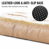 Lit pour chien semi-fermé lavable, fond antidérapant, en coton PP, avec housse amovible à fermeture éclair, chaud et confortable pour l'hiver