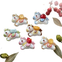 Nouveaux breloques en résine d'animaux de dessin animé, cheval, licorne, poney, accessoires de bricolage pour coque de téléphone portable, réfrigérateur, pince à cheveux