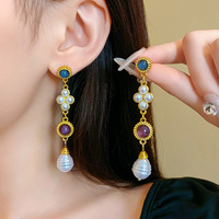 Collier vintage géométrique en perles artificielles à double rang, chaîne de clavicule, style court, mode personnalisée