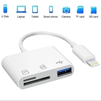 Lector de Tarjetas 3 en 1 Tipo C con Adaptador USB OTG para iPhone 14/13/11/12/X Pro, para Cámara de Cobre Puro