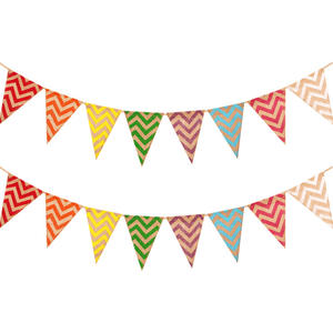 Banderas de banderines de colores nuevos, banderines de arpillera de imitación, decoración <span class=keywords><strong>Pastel</strong></span>, tela, bandera triangular para decoración de fiesta - Product Image 6