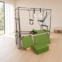 Table de Pilates Cadillac 3-en-1 en alliage d'aluminium avec barre de trapèze et barre de poussée pour studio commercial, domicile ou salle de sport